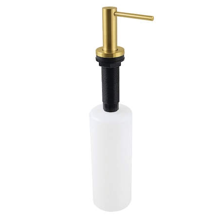 Kingston Brass Stainless Steel Nozzle Soap Dispenser, Brushed Brass SD8617